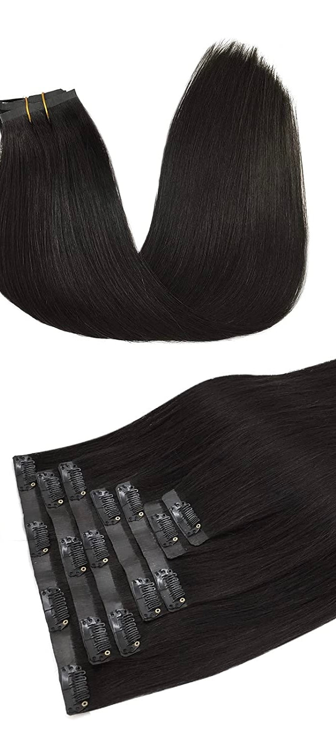 Extensions à Clips Naturelles - Ebony Brown