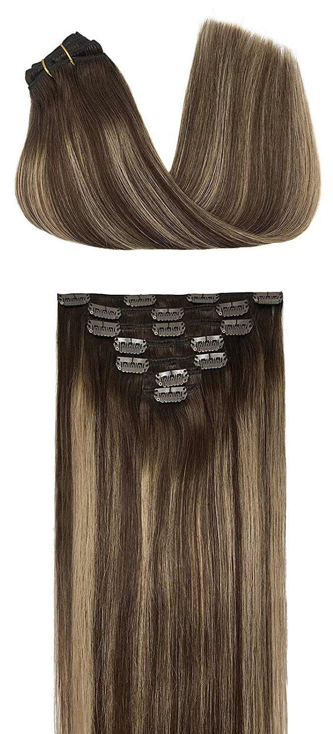 Extensions à Clips Naturelles - Hot Chestnut