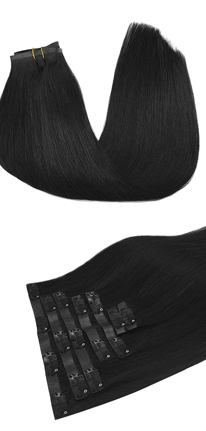 Extensions à Clips Naturelles - Intense Black