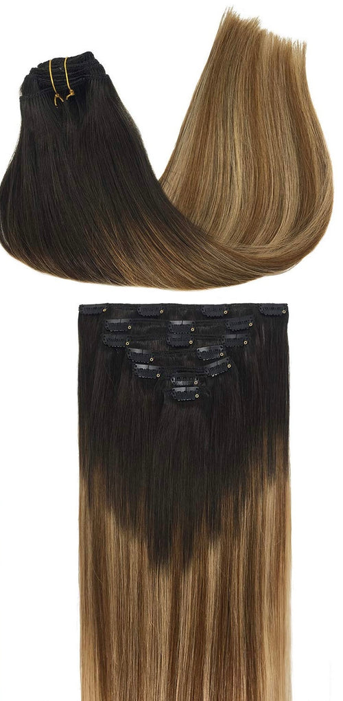 Extensions à Clips - Brunette Golden Wicks