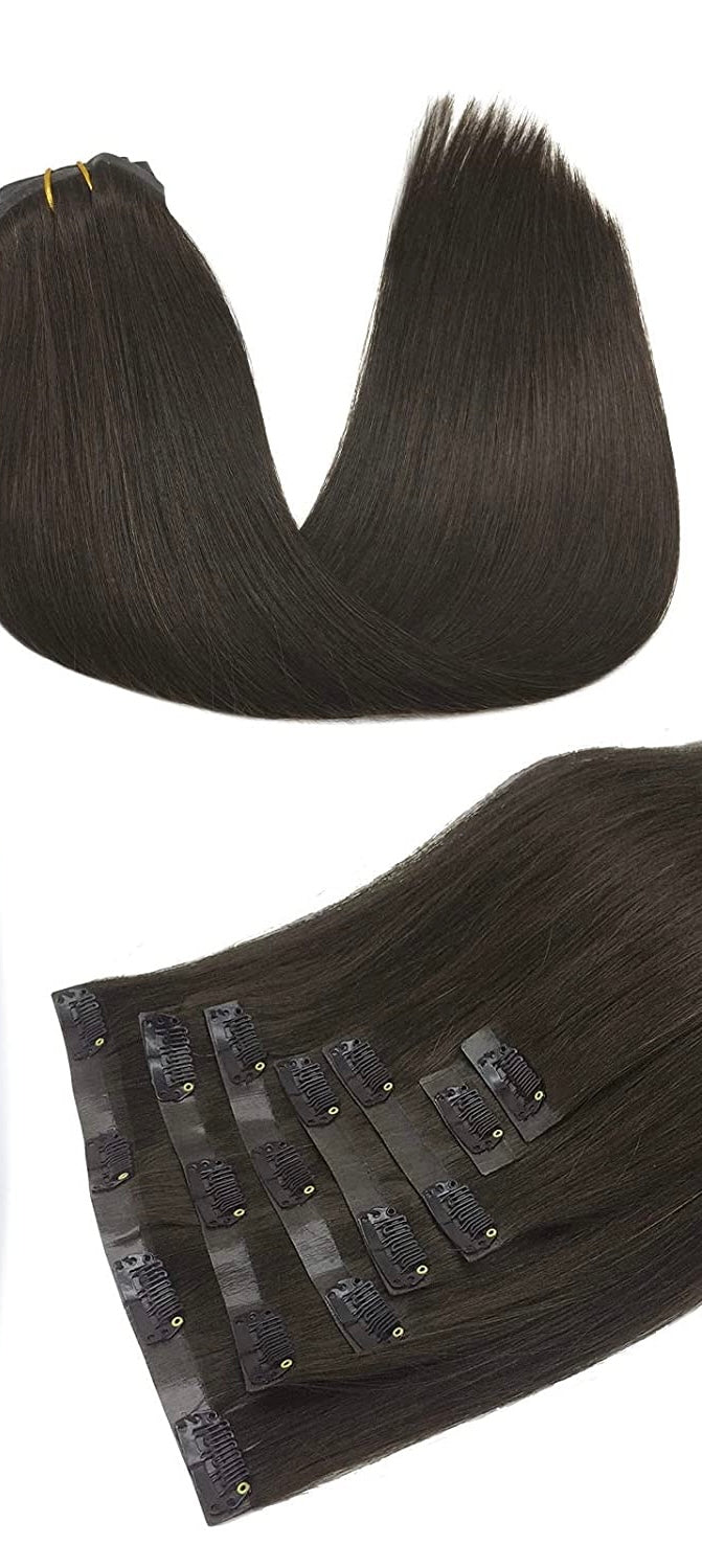 Extensions à Clips Naturelles - Dark Brunette