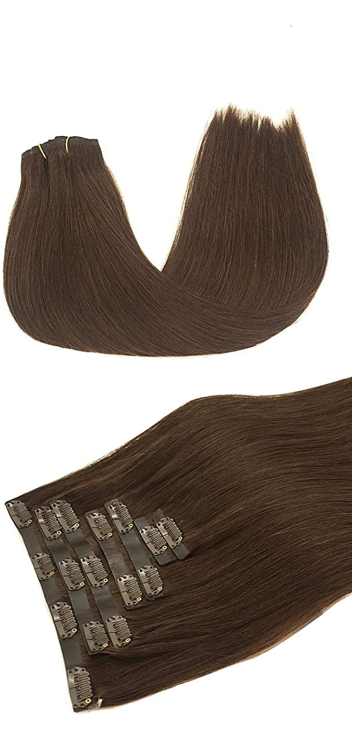 Extensions à Clips Naturelles - Chestnut