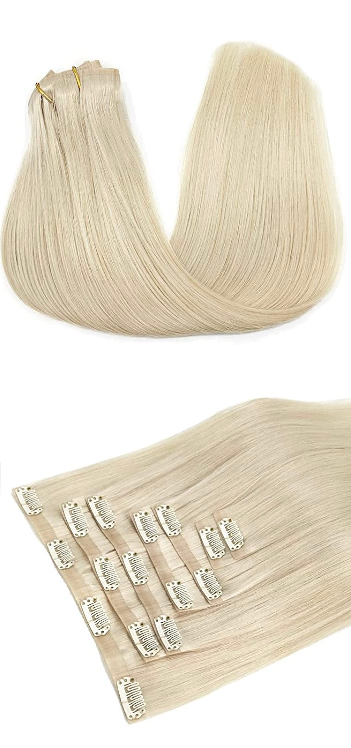 Extensions à Clips Naturelles - Polar Blonde